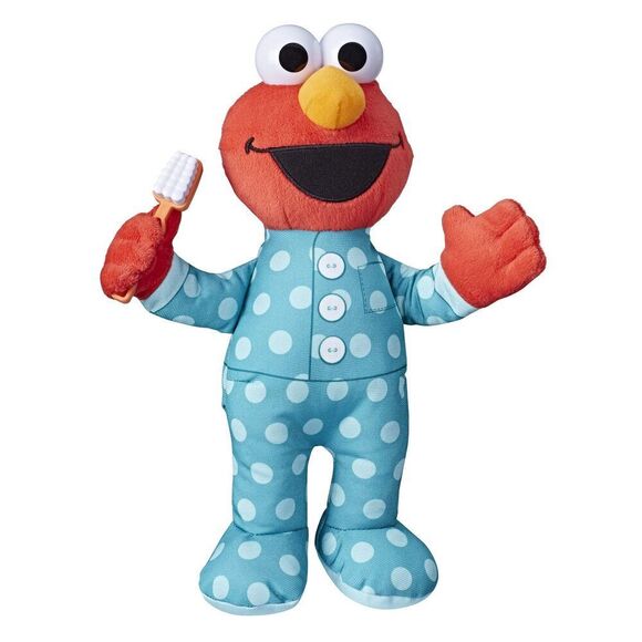Sesame Street Elmo 12-Inch Plush, Sings The Brushy Brush Song, Toy For Kids Age